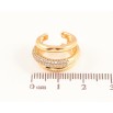 Сережки Xuping колір Позолота 18K моно-кафа "Візерунок з кристалами" (1 шт) фото №2