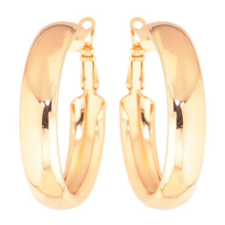 Серьги Xuping цвет позолота 18K кольца (конго) Классика ø 3.5см фото №19