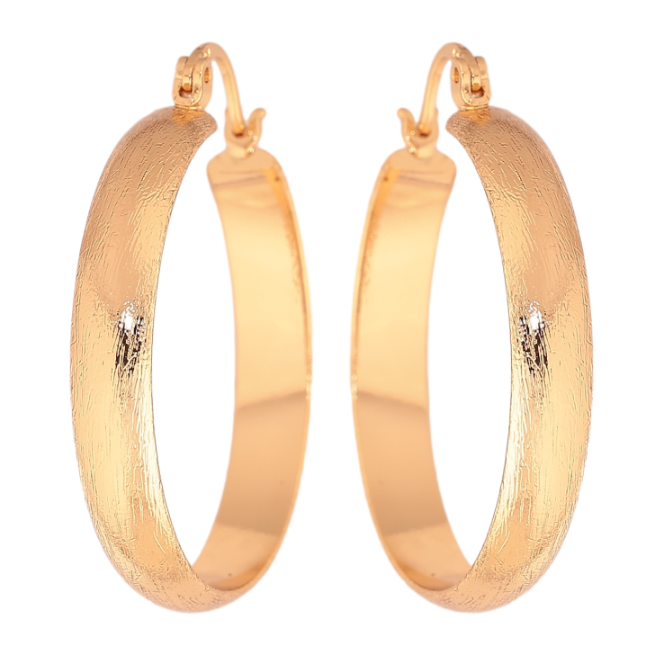 Серьги Xuping цвет позолота 18K кольца (конго) Классика ø 3см фото №4