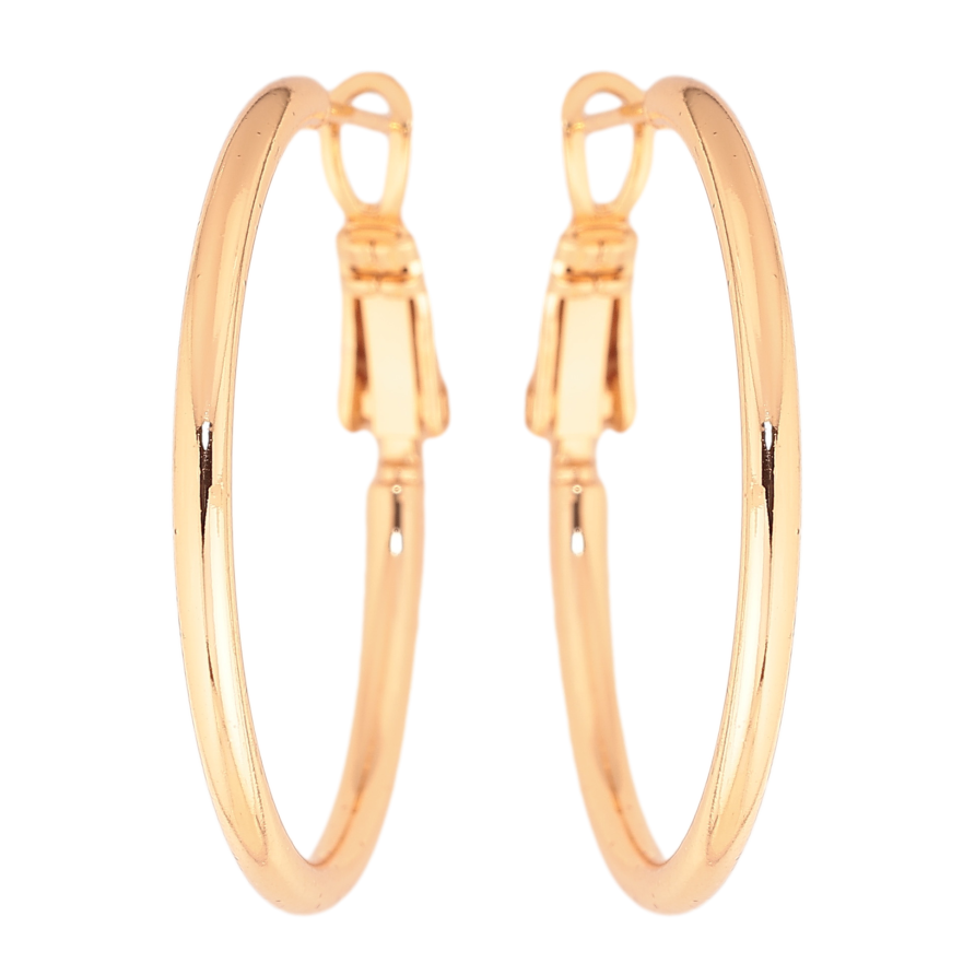 Серьги Xuping цвет позолота 18K кольца (конго) Классика ø 3см фото №1 Серьги Xuping цвет позолота 18K кольца (конго) Классика ø 3см фото №1