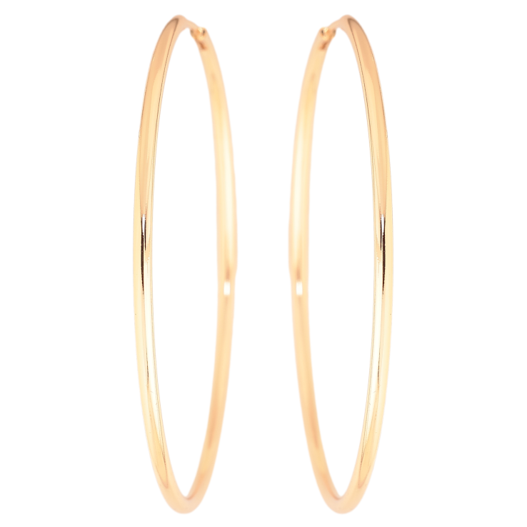 Серьги Xuping цвет позолота 18K кольца (конго) Классика ø 6см фото №25