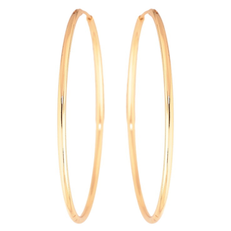 Серьги Xuping цвет позолота 18K кольца (конго) Классика ø 5.8см фото №2