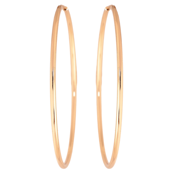 Серьги Xuping цвет позолота 18K кольца (конго) Классика ø 6.5см фото №4