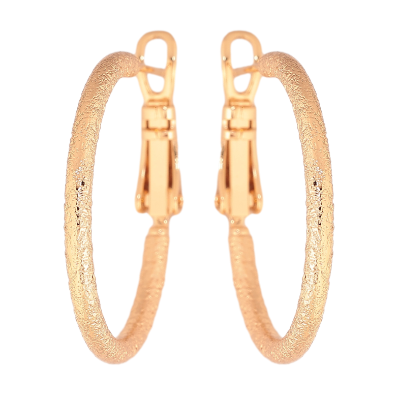 Серьги Xuping цвет позолота 18K кольца (конго) декоративный узор ø 2.5см фото №1 Серьги Xuping цвет позолота 18K кольца (конго) декоративный узор ø 2.5см фото №1