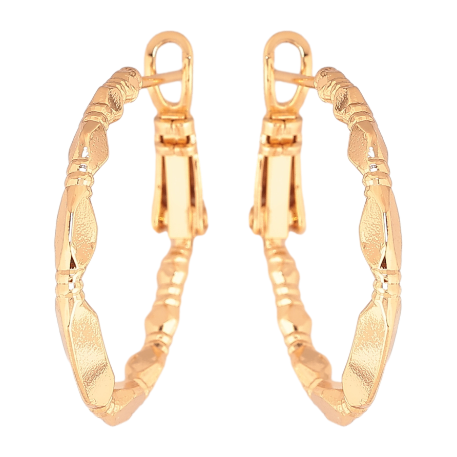 Серьги Xuping цвет позолота 18K кольца (конго) декоративный узор ø 2.5см фото №1 Серьги Xuping цвет позолота 18K кольца (конго) декоративный узор ø 2.5см фото №1