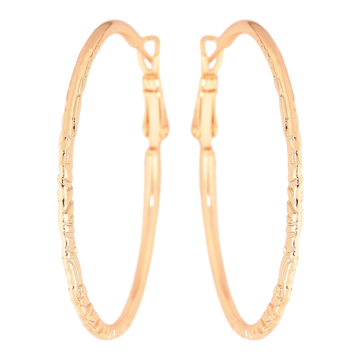 Серьги Xuping цвет позолота 18K кольца (конго) декоративный узор ø 4.5см фото №13