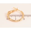 Сережки Xuping колір Позолота 18K кільця (конго) "Декоративний візерунок" ø 2см фото №2