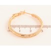 Сережки Xuping колір Позолота 18K кільця (конго) "Декоративний візерунок" ø 3см фото №2