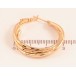 Сережки Xuping колір Позолота 18K кільця (конго) "Декоративний візерунок" ø 3см фото №2
