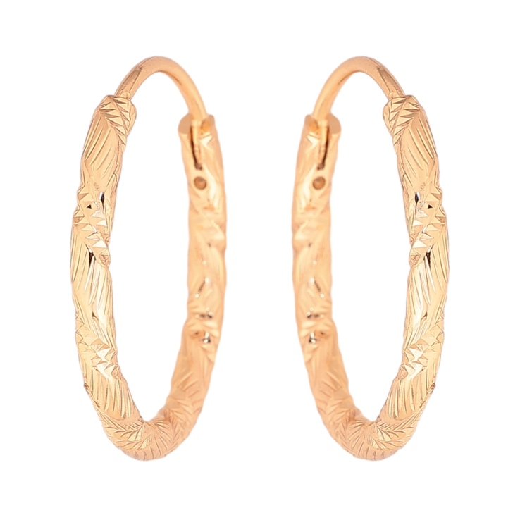 Сережки Xuping колір Позолота 18K кільця (конго) "Декоративний візерунок" ø 2см фото №20 Сережки Xuping колір Позолота 18K кільця (конго) "Декоративний візерунок" ø 2см фото №20