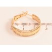 Серьги Xuping цвет Позолота 18K кольца (конго) "Декоративный узор" ø 2.5см фото №2