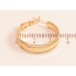 Сережки Xuping колір Позолота 18K кільця (конго) "Декоративний візерунок" ø 2.5см фото №2