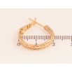 Сережки Xuping колір Позолота 18K кільця (конго) "Декоративний візерунок" ø 2см фото №2