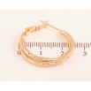 Сережки Xuping колір Позолота 18K кільця (конго) "Декоративний візерунок" ø 2.5см фото №2 Сережки Xuping колір Позолота 18K кільця (конго) "Декоративний візерунок" ø 2.5см фото №2