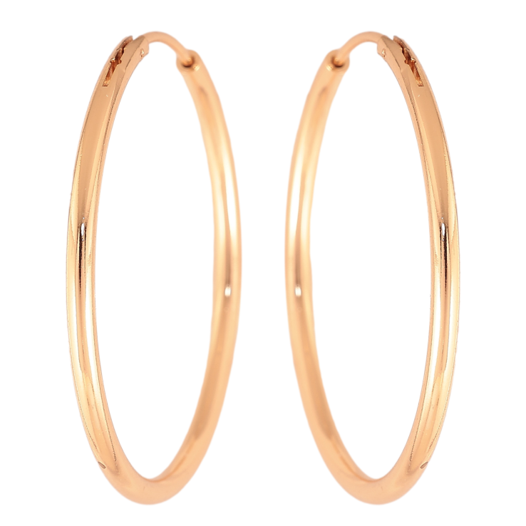 Серьги Xuping цвет Позолота 18K кольца (конго) "Классика" ø 3.5см фото №3