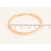 Сережки Xuping колір Позолота 18K кільця (конго) "Візерунок білою емаллю" ø 5см фото №2