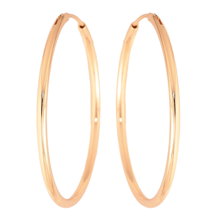 Серьги Xuping цвет Позолота 18K кольца (конго) "Классика" ø 4см фото №7