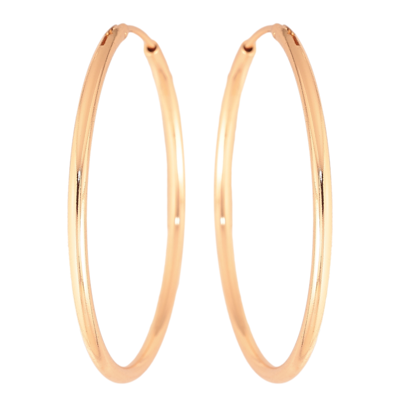 Сережки Xuping колір Позолота 18K кільця (конго) "Класика" ø 4см фото №1