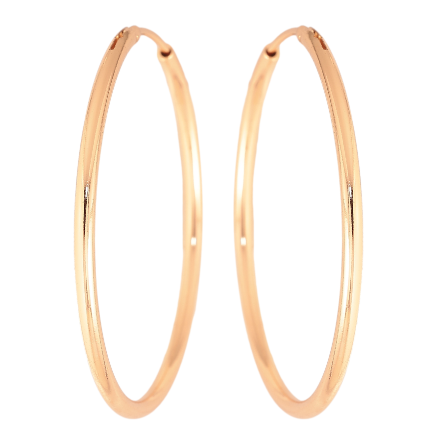 Серьги Xuping цвет Позолота 18K кольца (конго) "Классика" ø 4см фото №1