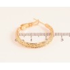 Сережки Xuping колір Позолота 18K кільця (конго) "Декоративний візерунок" ø 2.5см фото №2 Сережки Xuping колір Позолота 18K кільця (конго) "Декоративний візерунок" ø 2.5см фото №2