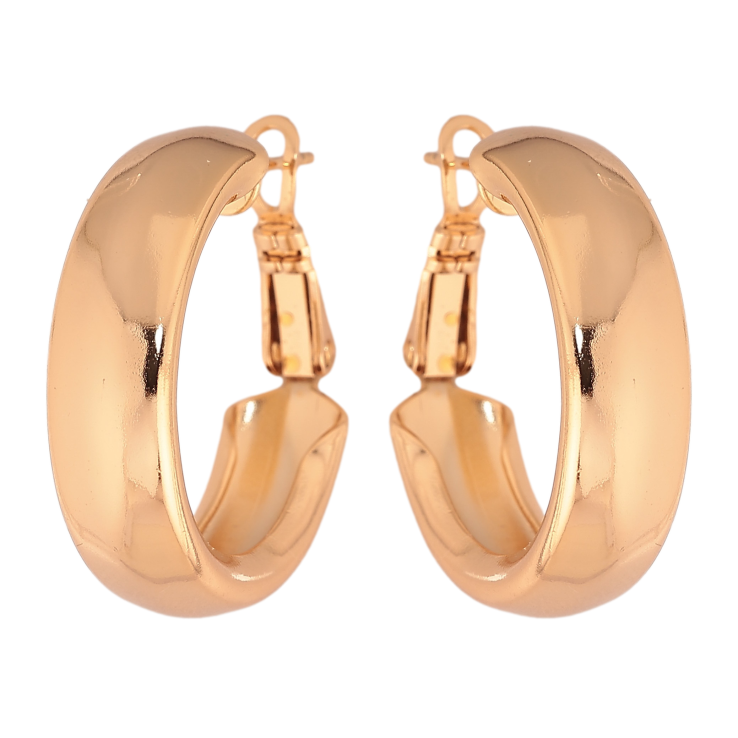 Сережки Xuping колір Позолота 18K кільця (конго) "Широкі кільця" ø 2.5см фото №11