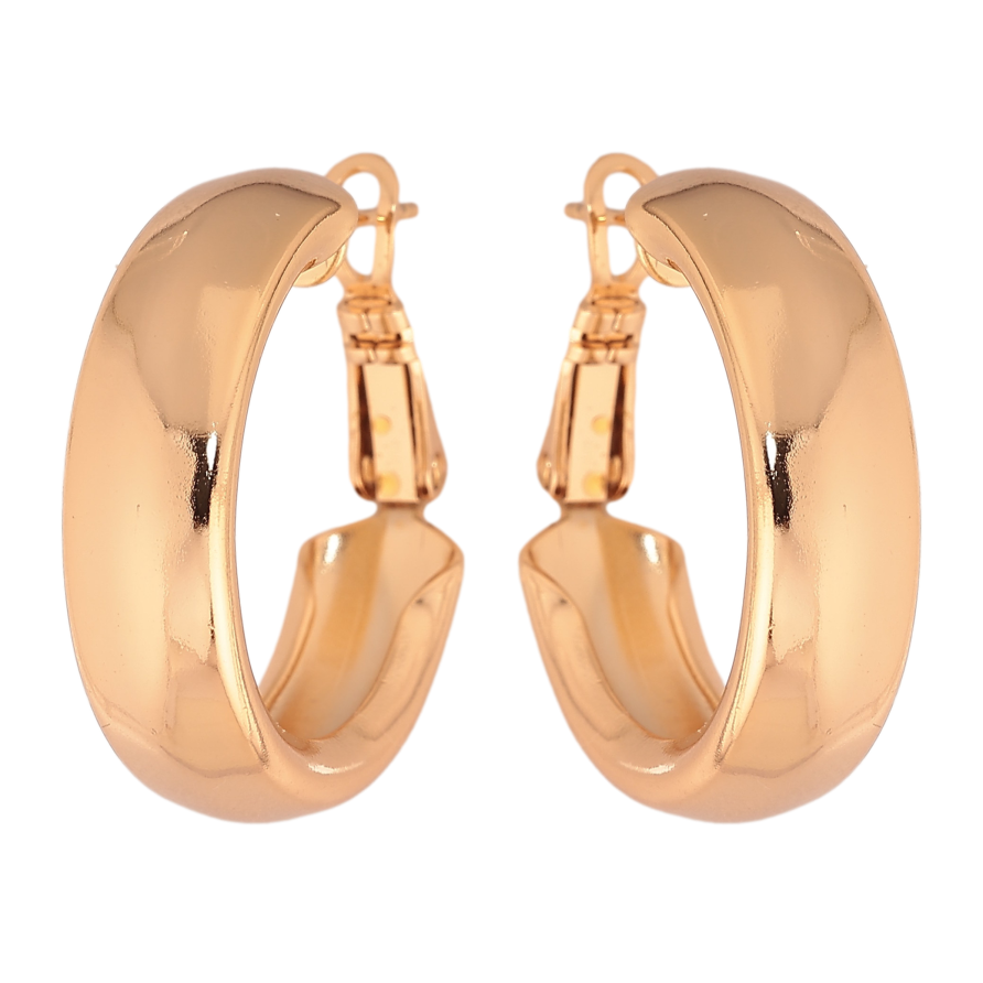 Серьги Xuping цвет Позолота 18K кольца (конго) "Широкие кольца" ø 2.5см фото №1