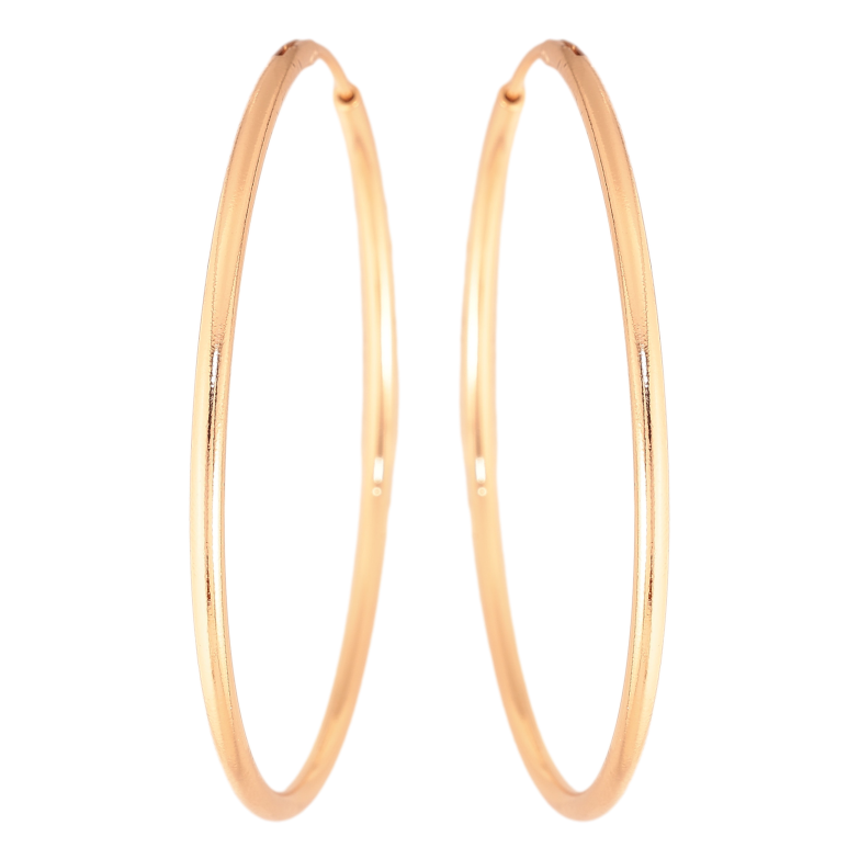 Сережки Xuping колір Позолота 18K кільця (конго) "Класика" ø 5см фото №1