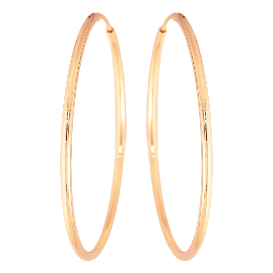 Сережки Xuping колір Позолота 18K кільця (конго) "Класика" ø 5см фото №1