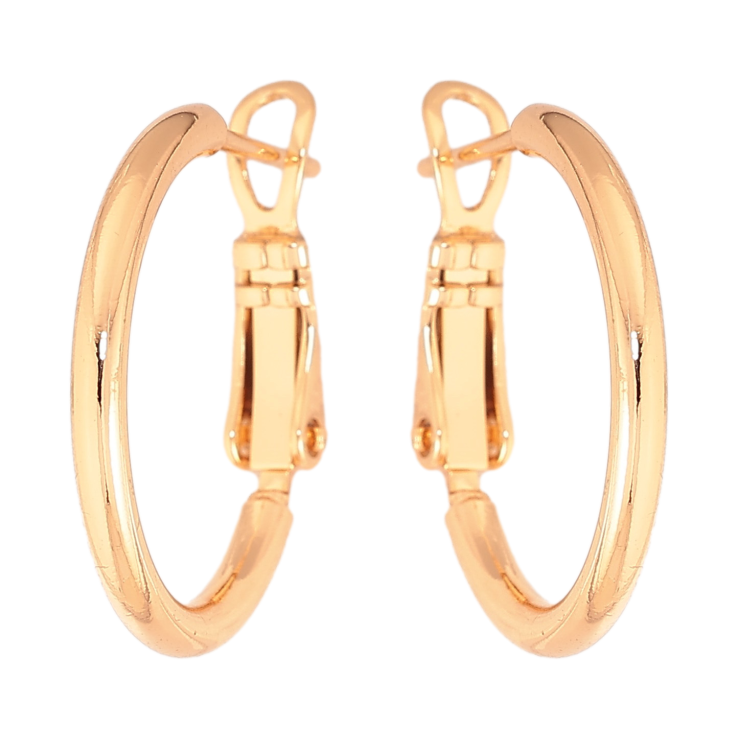 Серьги Xuping цвет Позолота 18K кольца (конго) "Классика" ø 2см фото №23