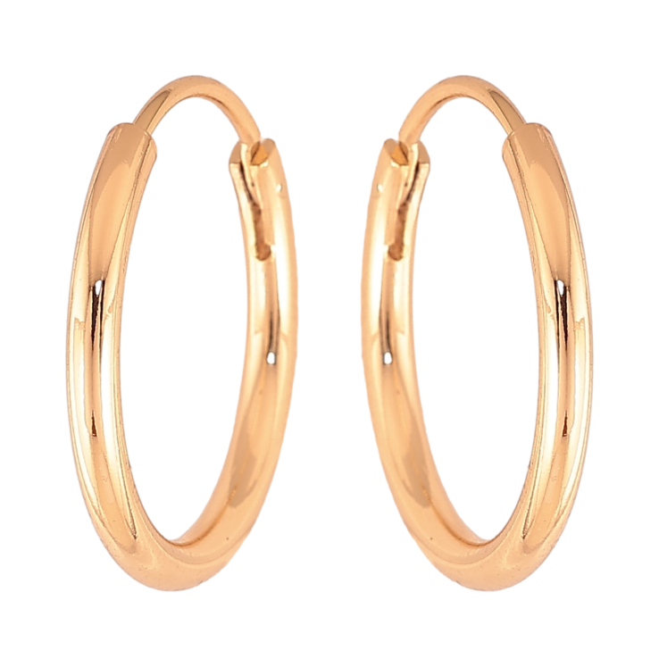 Серьги Xuping цвет Позолота 18K кольца (конго) "Классика" ø 2см фото №19