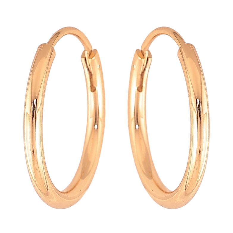 Сережки Xuping колір Позолота 18K кільця (конго) "Классика" ø 2см фото №1