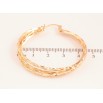 Сережки Xuping колір Позолота 18K кільця (конго) "Декоративний візерунок" ø 4.5см фото №2