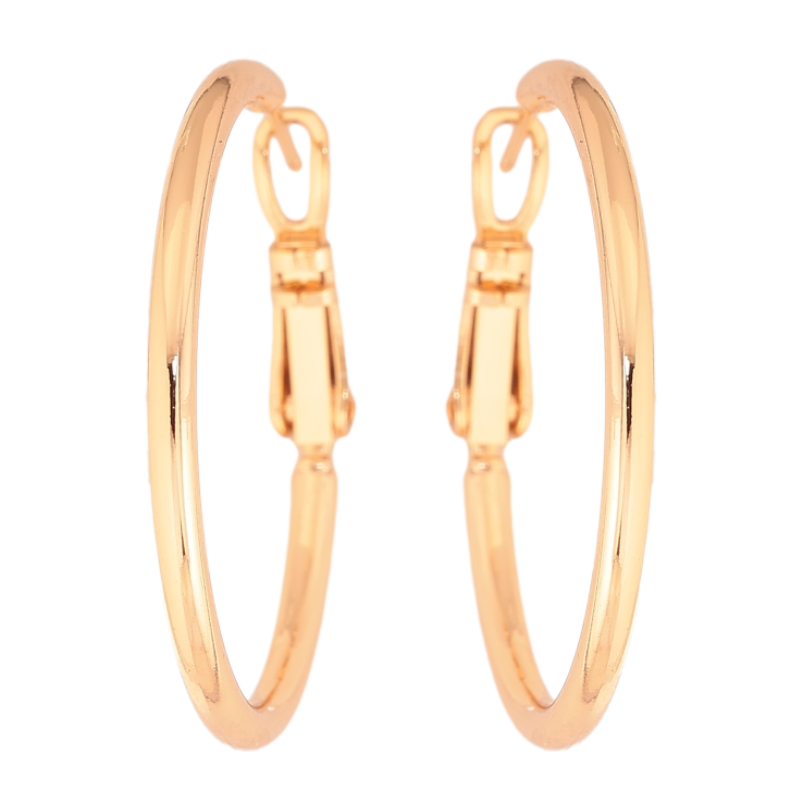 Сережки Xuping колір Позолота 18K кільця (конго) "Класика" ø 3см фото №14