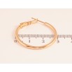Сережки Xuping колір Позолота 18K кільця (конго) "Класика" ø 3см фото №2