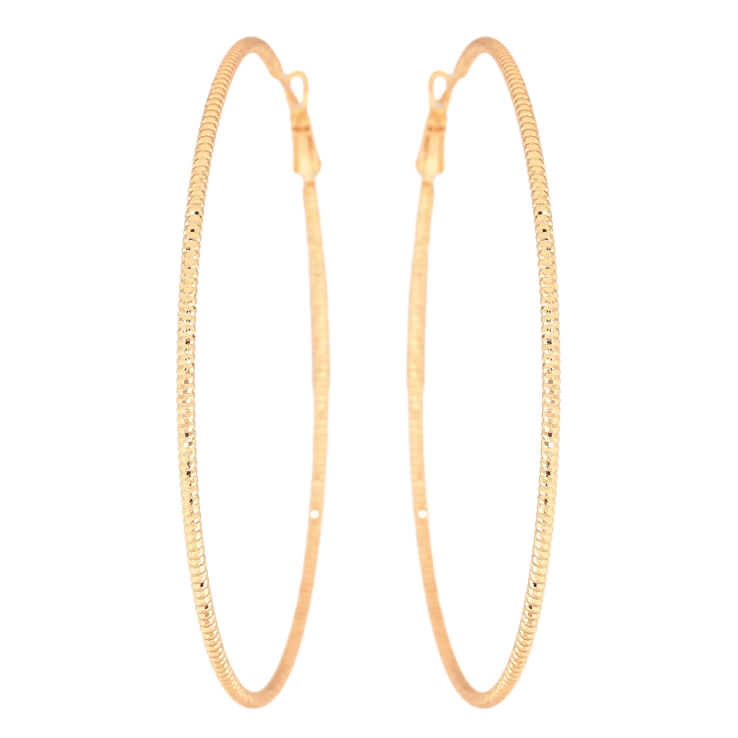 Сережки Xuping колір Позолота 18K кільця (конго) "Декоративний візерунок" ø 8см фото №24 Сережки Xuping колір Позолота 18K кільця (конго) "Декоративний візерунок" ø 8см фото №24