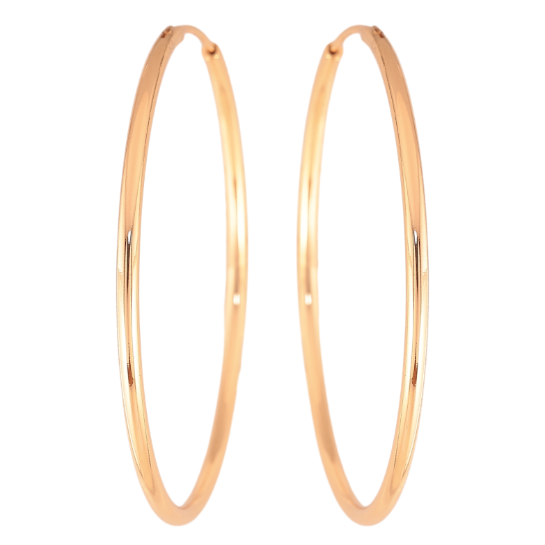 Серьги Xuping цвет Позолота 18K кольца (конго) "Классика" ø 5см фото №1