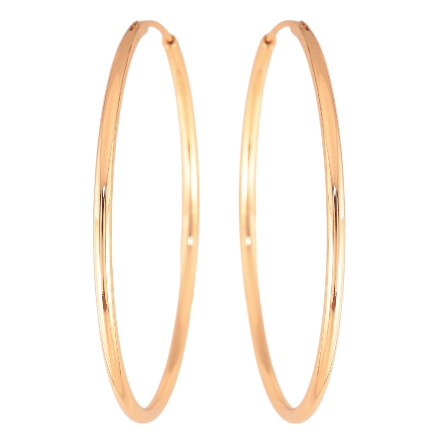 Серьги Xuping цвет Позолота 18K кольца (конго) "Классика" ø 5см фото №1