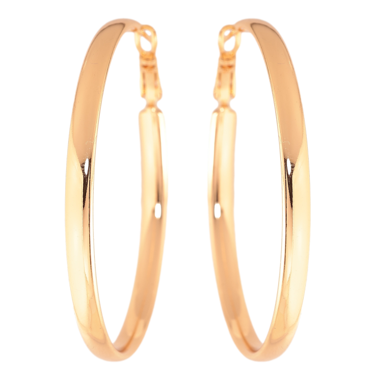 Сережки Xuping колір Позолота 18K кільця (конго) "Классика" ø 5см фото №8