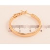 Сережки Xuping колір Позолота 18K кільця (конго) "Классика" ø 3см фото №2 Сережки Xuping колір Позолота 18K кільця (конго) "Классика" ø 3см фото №2