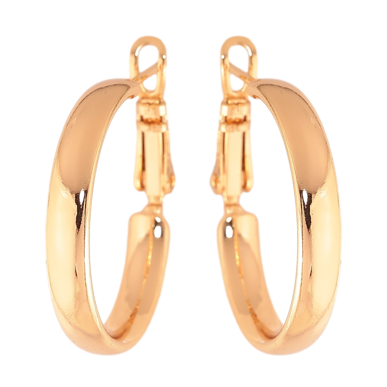 Сережки Xuping колір Позолота 18K кільця (конго) "Классика" ø 2.5см фото №1 Сережки Xuping колір Позолота 18K кільця (конго) "Классика" ø 2.5см фото №1
