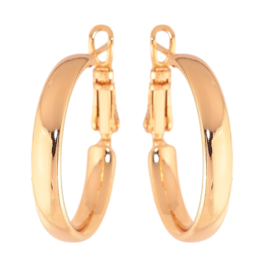 Сережки Xuping колір Позолота 18K кільця (конго) "Классика" ø 2.5см фото №1 Сережки Xuping колір Позолота 18K кільця (конго) "Классика" ø 2.5см фото №1