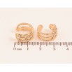 Сережки Xuping колір Позолота 18K кафи "Візерунок з кристалами" фото №2