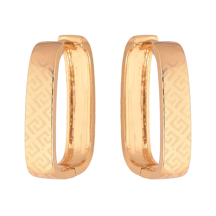 Сережки Xuping колір Позолота 18К колечка "Візерунок напиленням" фото №23