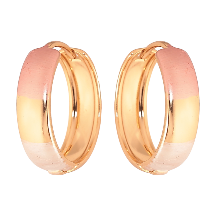 Серьги Xuping цвет Позолота 18К колечки "Покраска эмалью" фото №24