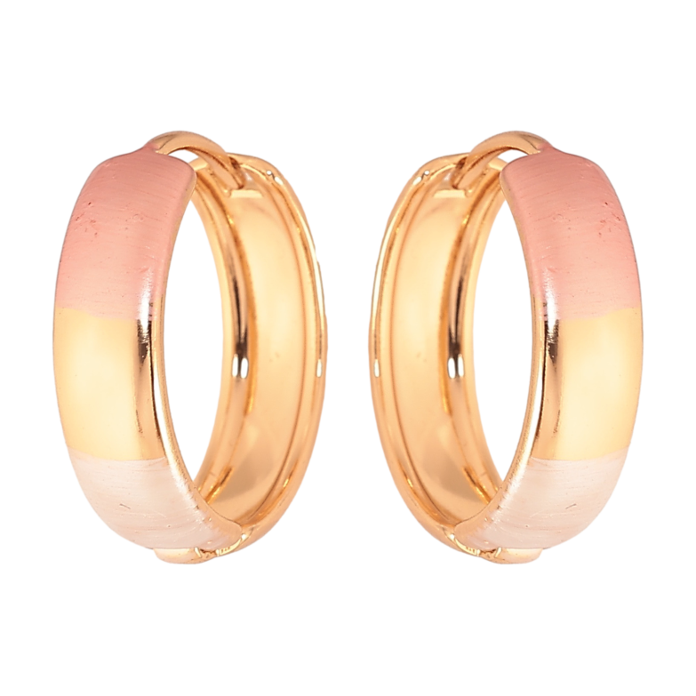 Серьги Xuping цвет Позолота 18К колечки "Покраска эмалью" фото №1 Серьги Xuping цвет Позолота 18К колечки "Покраска эмалью" фото №1