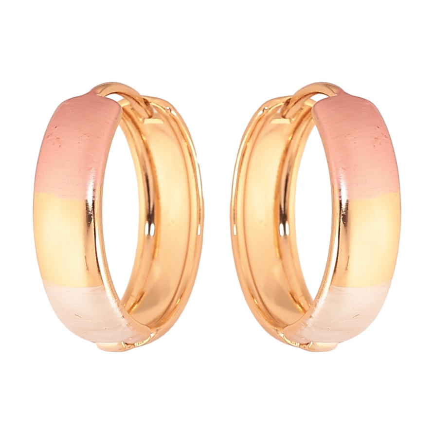 Серьги Xuping цвет Позолота 18К колечки "Покраска эмалью" фото №1 Серьги Xuping цвет Позолота 18К колечки "Покраска эмалью" фото №1