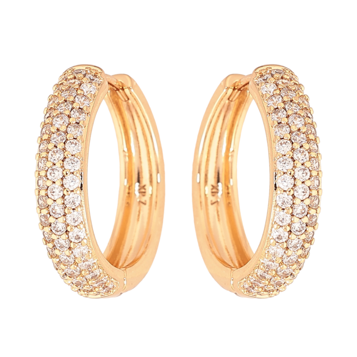 Серьги Xuping цвет Позолота 18К колечки "Инкрустация кристаллами" фото №22 Серьги Xuping цвет Позолота 18К колечки "Инкрустация кристаллами" фото №22