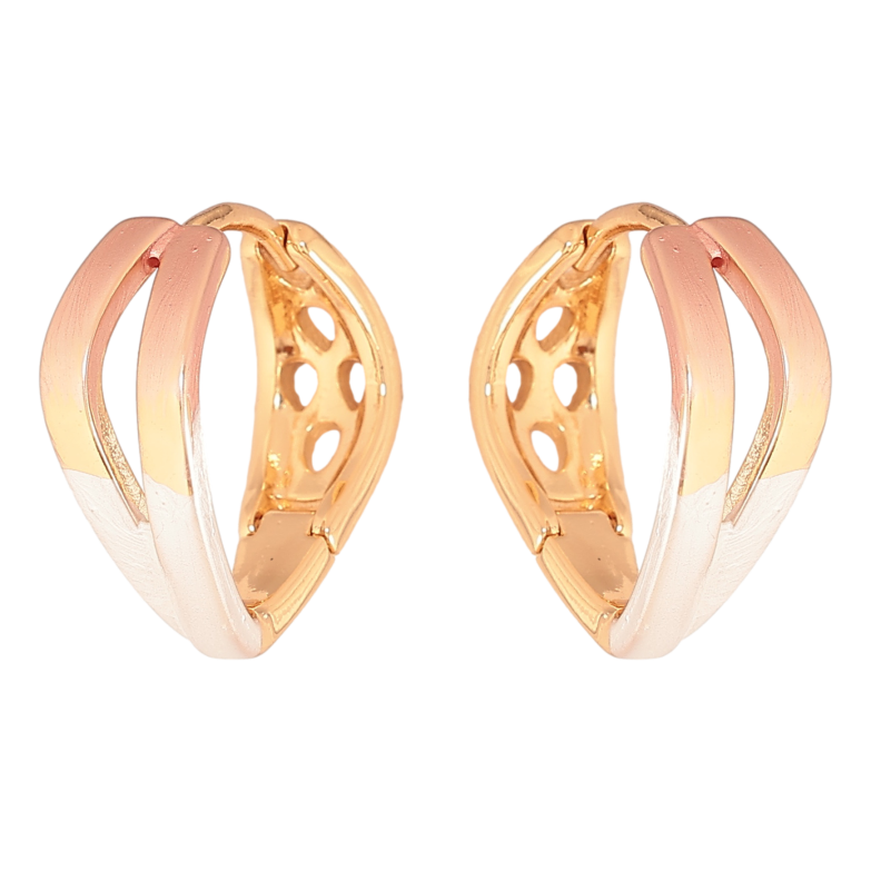 Серьги Xuping цвет Позолота 18К колечки "Покраска эмалью" фото №3 Серьги Xuping цвет Позолота 18К колечки "Покраска эмалью" фото №3