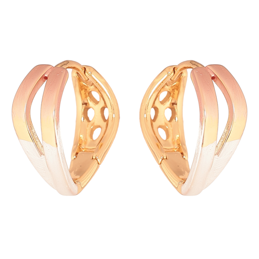 Серьги Xuping цвет Позолота 18К колечки "Покраска эмалью" фото №1 Серьги Xuping цвет Позолота 18К колечки "Покраска эмалью" фото №1