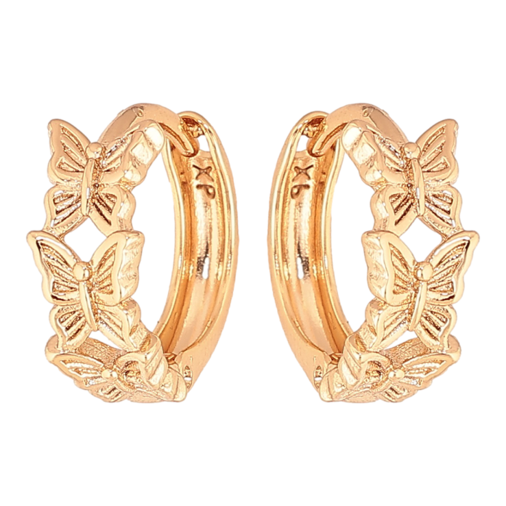 Сережки Xuping колір Позолота 18K колечка "Метелики" фото №25